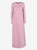 Gucci Structured Long Cady Dress in Dusty Pink with Side Zip AR119  Gucci 