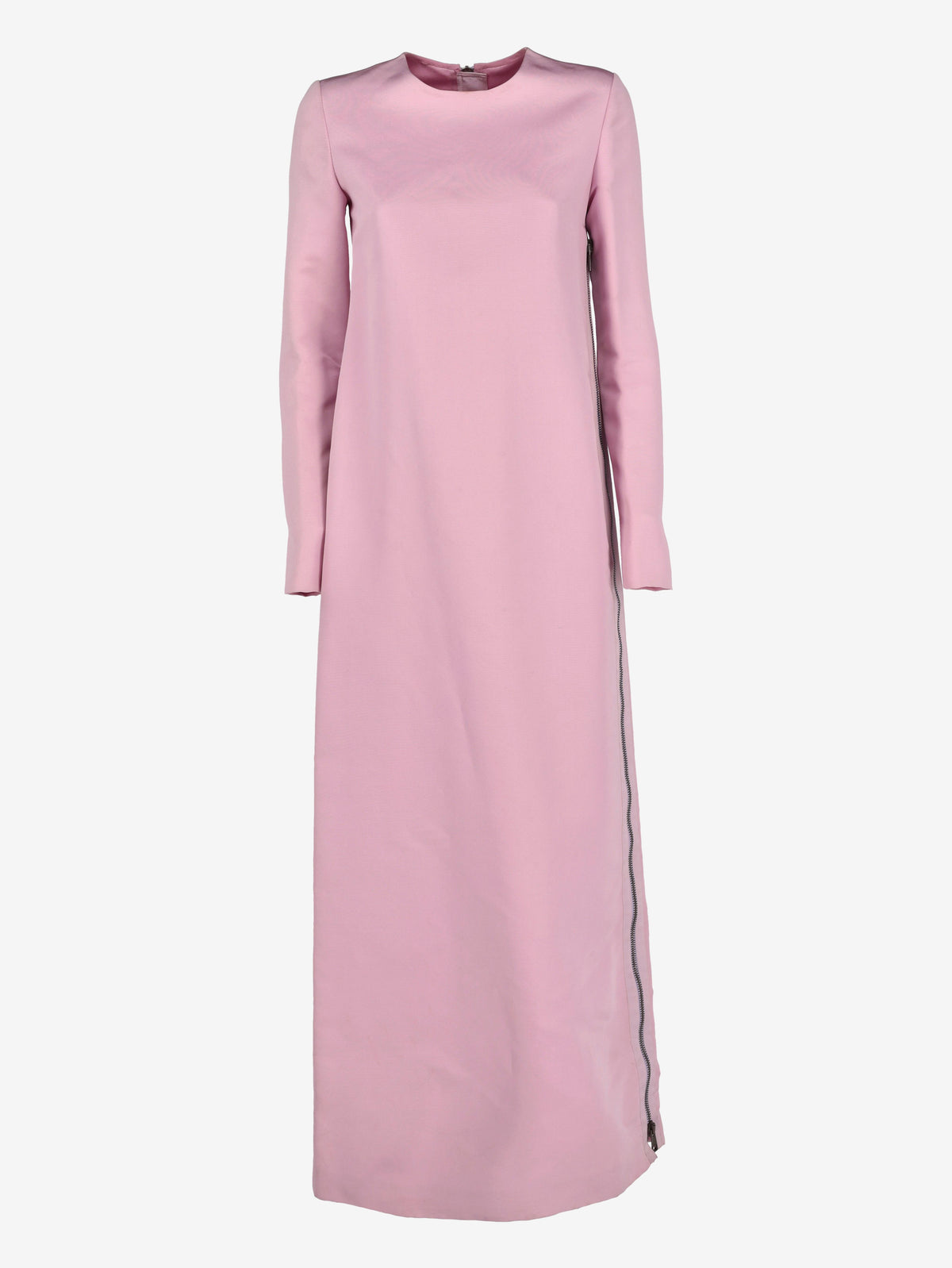 Gucci Structured Long Cady Dress in Dusty Pink with Side Zip AR119  Gucci 