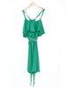 Y2K Alessandro De Benedetti green evening dress with ruffles W22051924  Alessandro De Benedetti 