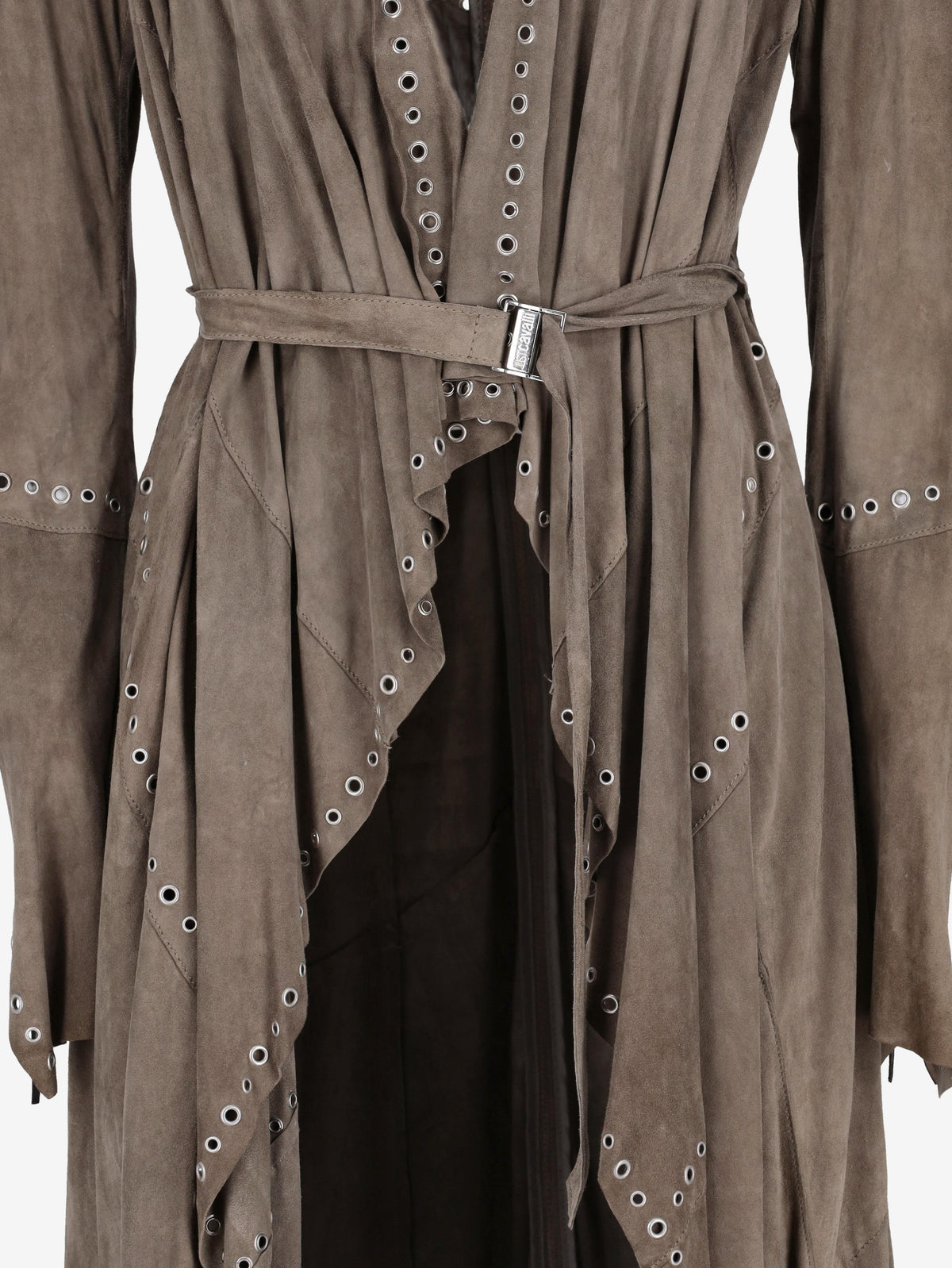 Just Cavalli Suede Leather Coat with Metal Detail W7426.17 . Just Cavalli 