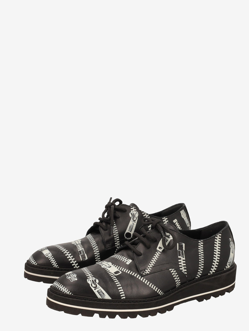 Moschino Zip Print Derby Shoes WCV250819.11  Moschino 