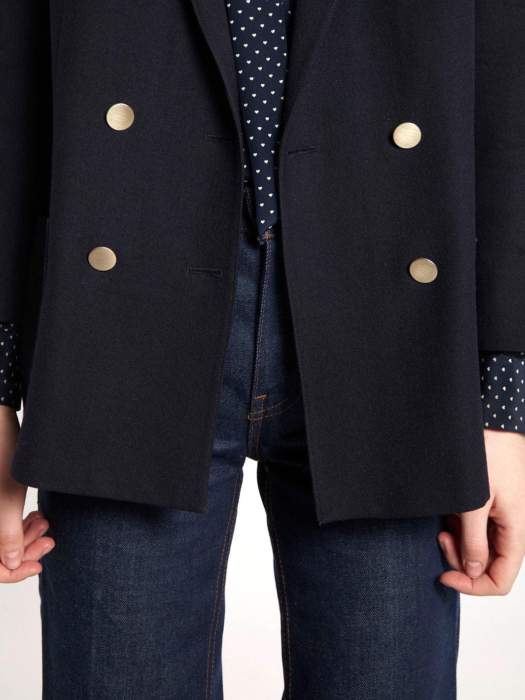 Double-breasted Scapa of Scotland 1990s blazer in blue wool 24220221  Scapa 