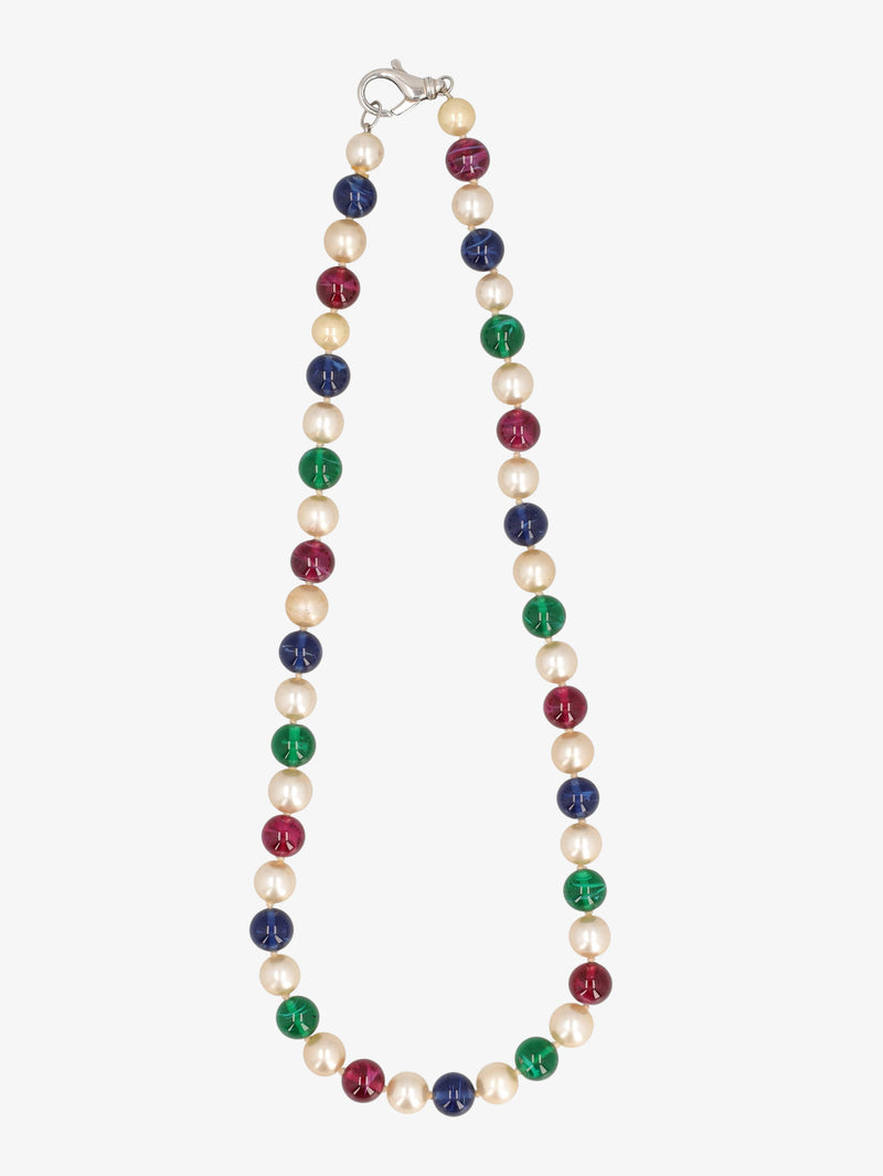 Vintage Multicolour Beaded Necklace WCV13032025.48.4  Vintage 