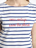 Y2K short sleeve marinière t-shirt customised by cavalli e Nastri 0503221B  Cavalli e Nastri 