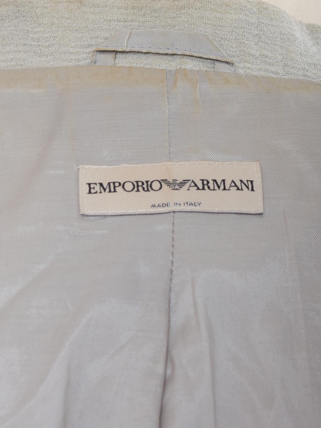 Emporio Armani 单排扣灰色西装外套