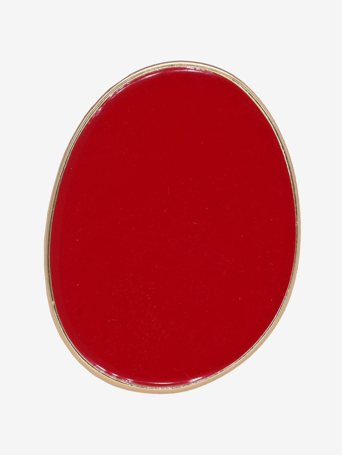 Kenneth Jay Lane Red Enamelled Oval Ring CVR24.1.147  Kenneth Jay Lane 