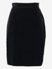 Saint Laurent Black Velvet-Effect Midi Skirt CVM23.117.4  Yves Saint Laurent 