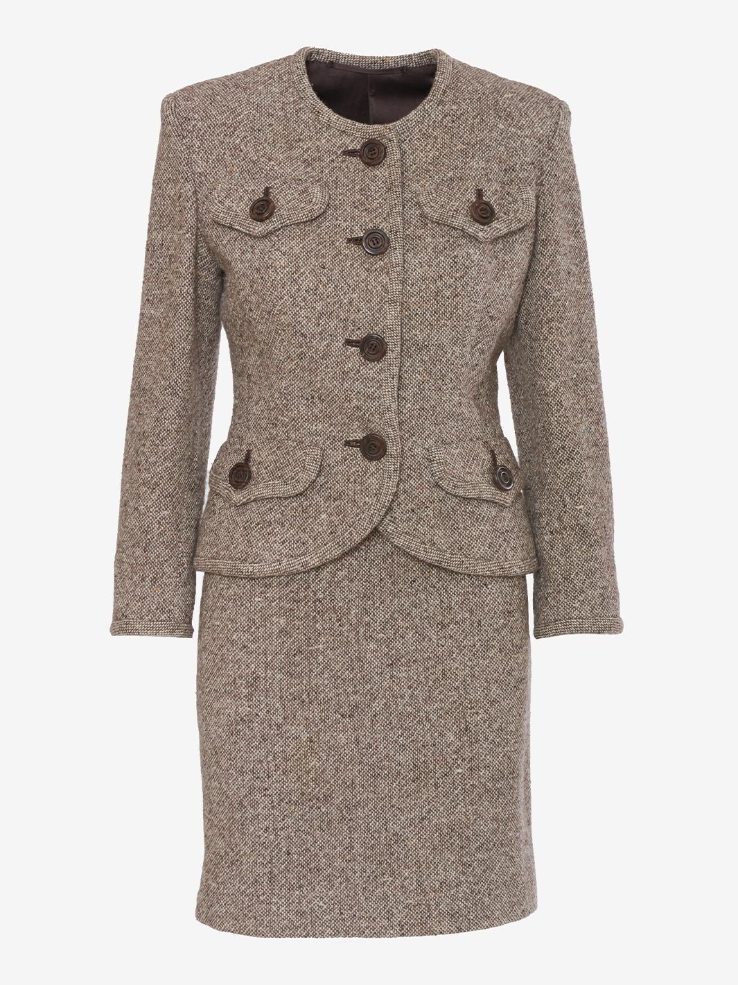 Tailleur vintage in lana marrone