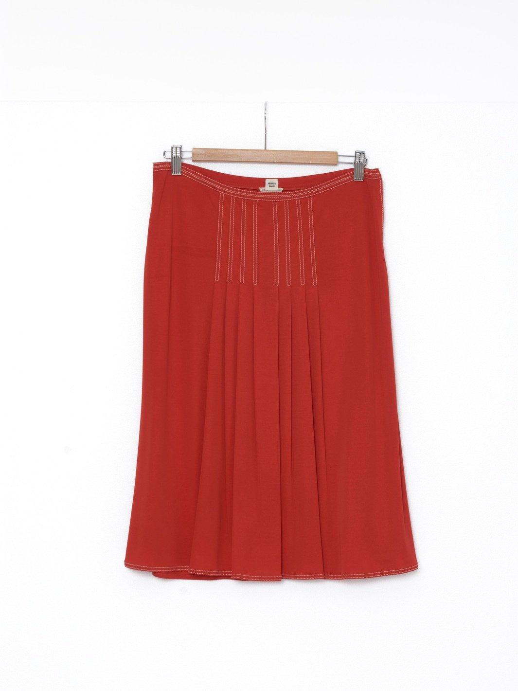 1990s knee-length orange Hermès skirt W22062106  Hermès 
