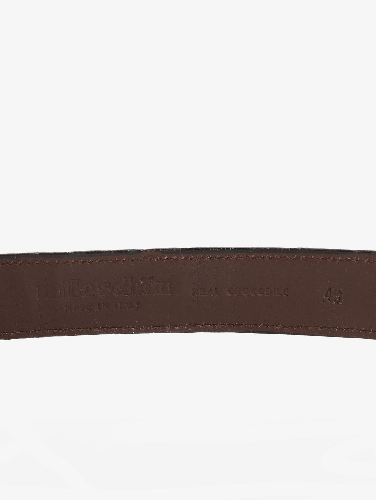 Mila Schön Cat Buckle Crocodile Belt