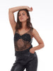 Y2K Krizia sheer black sleeveless top with beads and sequins W22052005  Vintage 