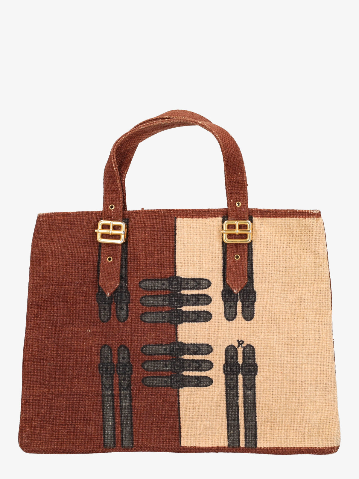 Roberta di Camerino Belt Print Tote Bag