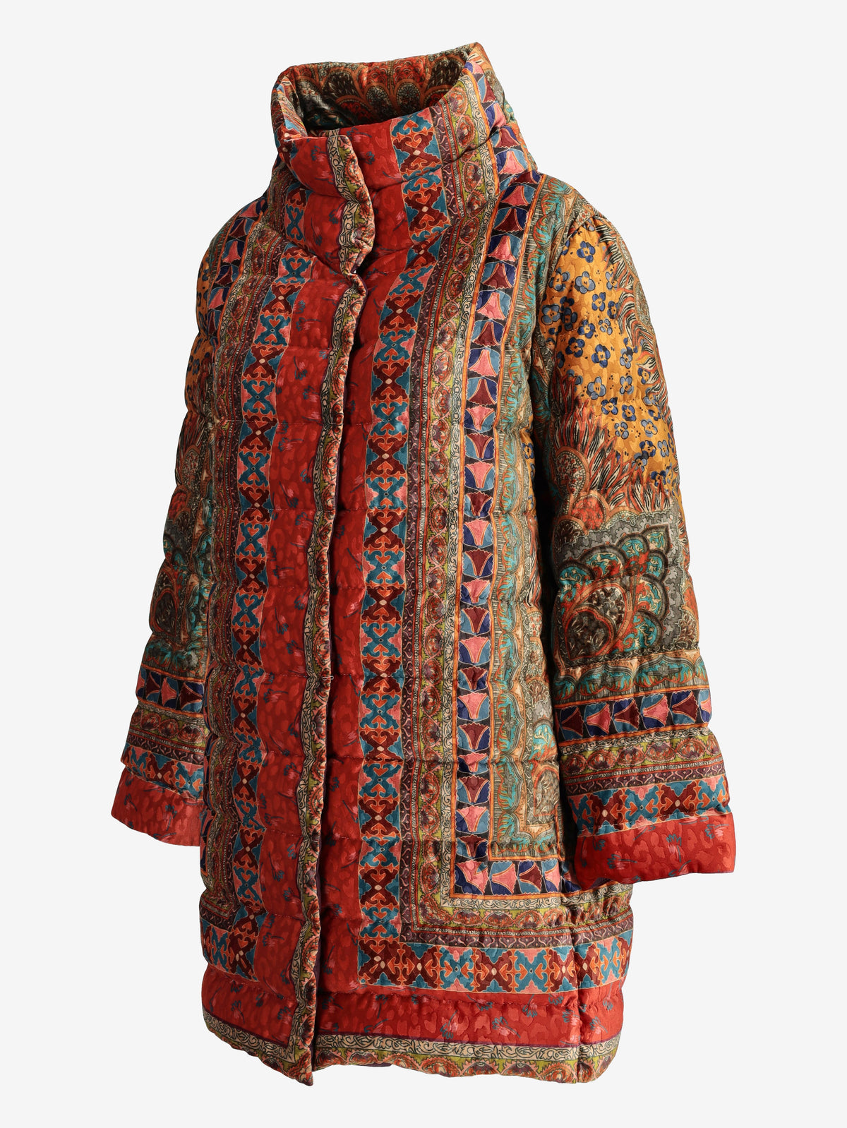 Etro Velvet-Effect Multicolor Puffer Jacket CVM26.22.37  Etro 