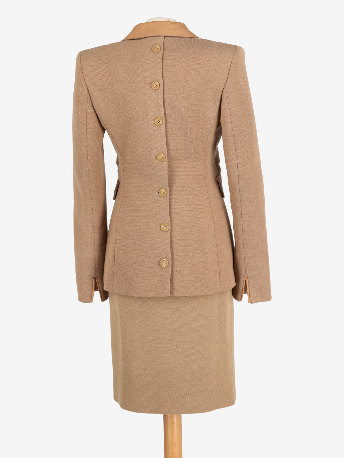 Basile Beige Two-Piece With Leather Inserts W2511.55  Vintage 