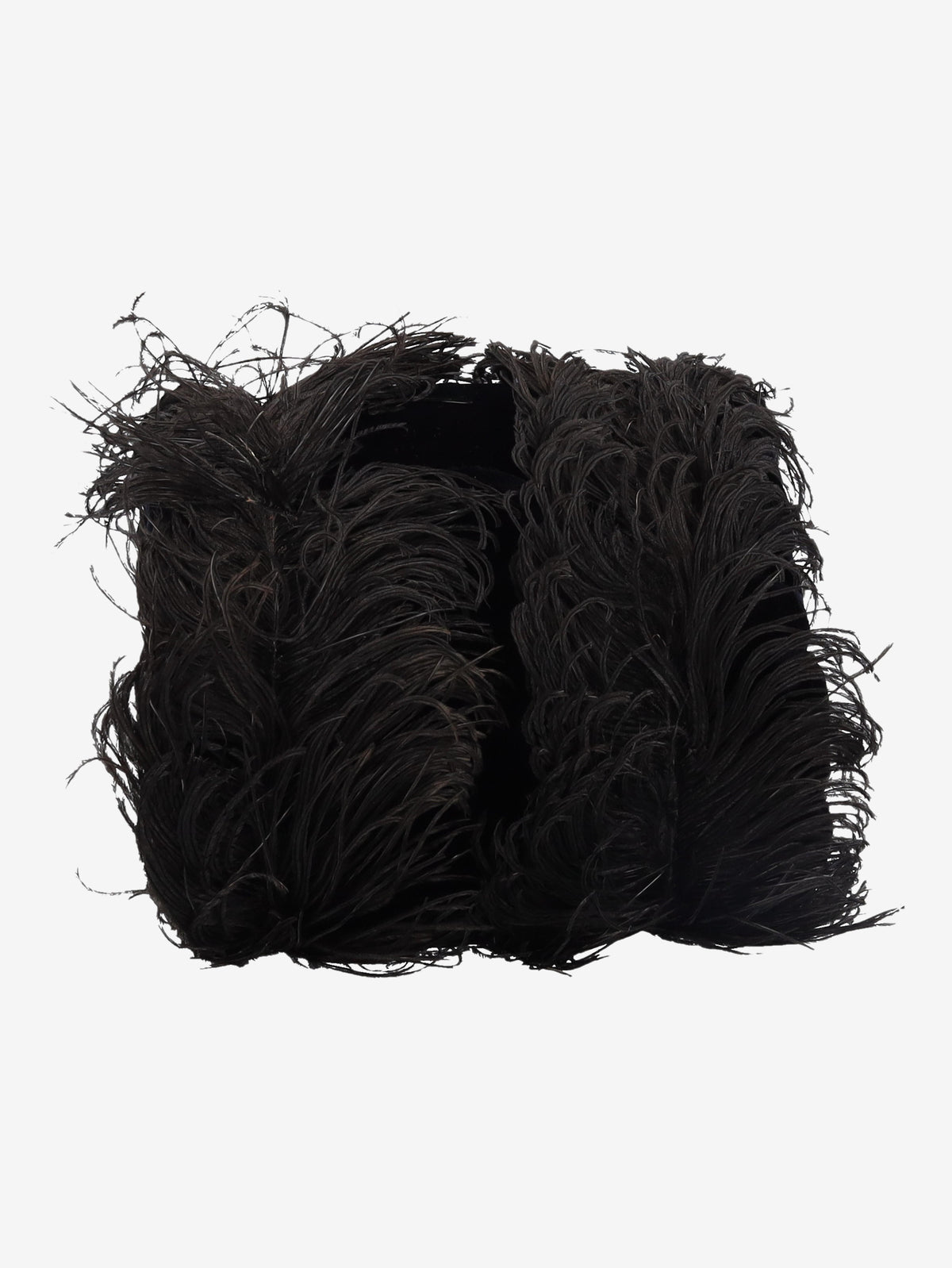 Feather Muff in Deep Black BR000584  Vintage 