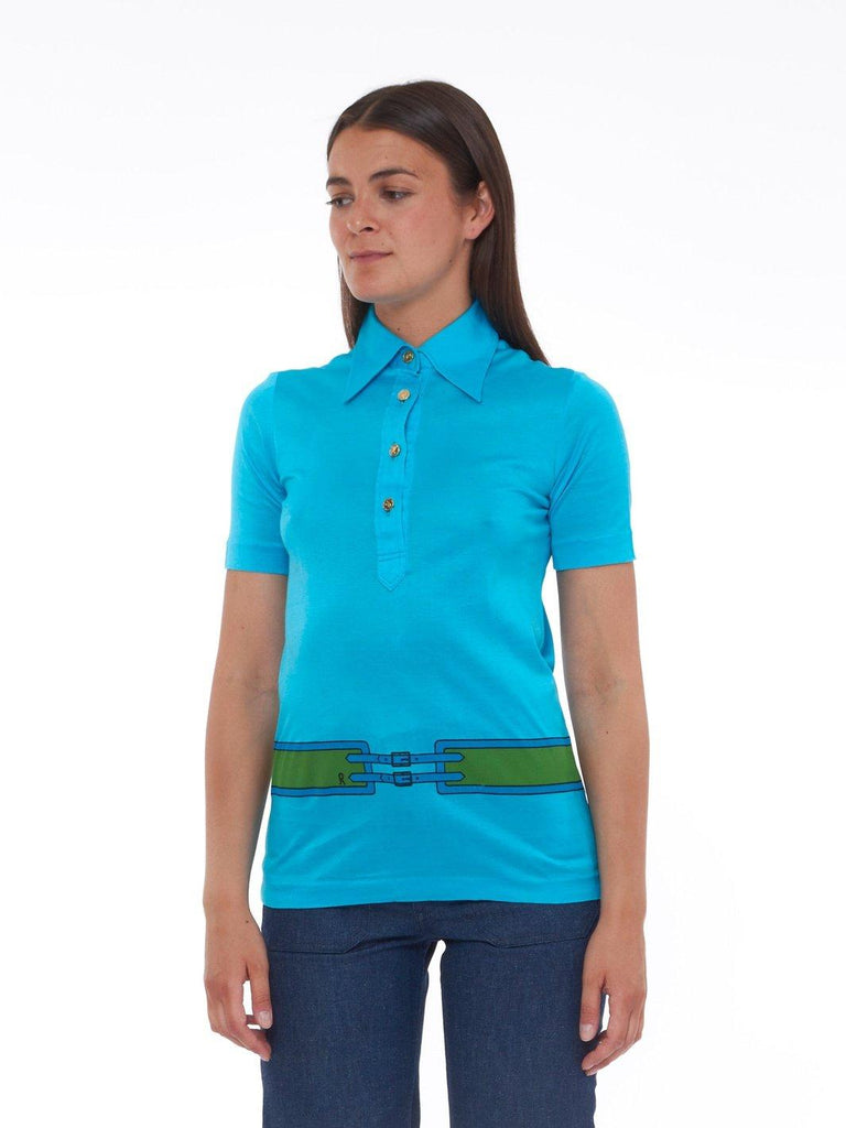 1970s Roberta Di Camerino sky-blue polo shirt in lightweight cotton W22051918  Roberta di Camerino 