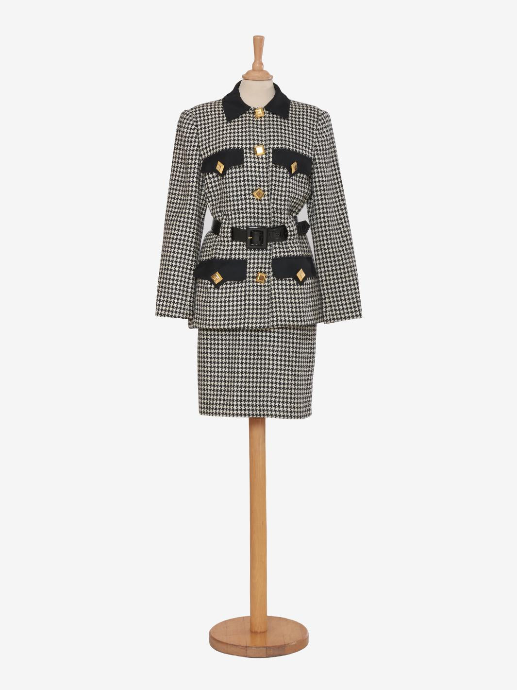 Genny Houndstooth Wool Suit E1001211  Genny 
