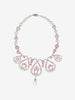 Miu Miu Crystal Floral Bib Necklace with Pearl Drop W13426.125  Prada 
