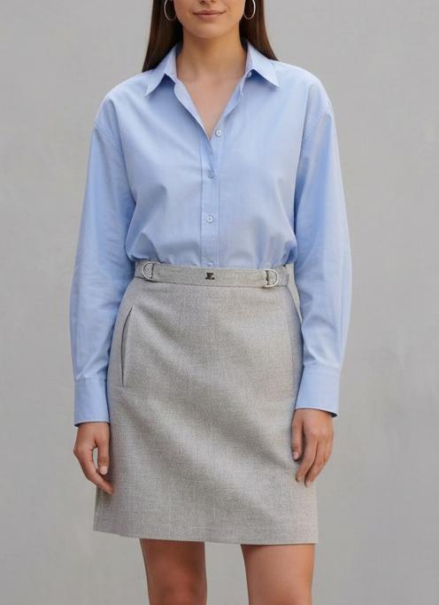 Courrèges Skirt in Grey Wool MR260725.21  Courrèges 
