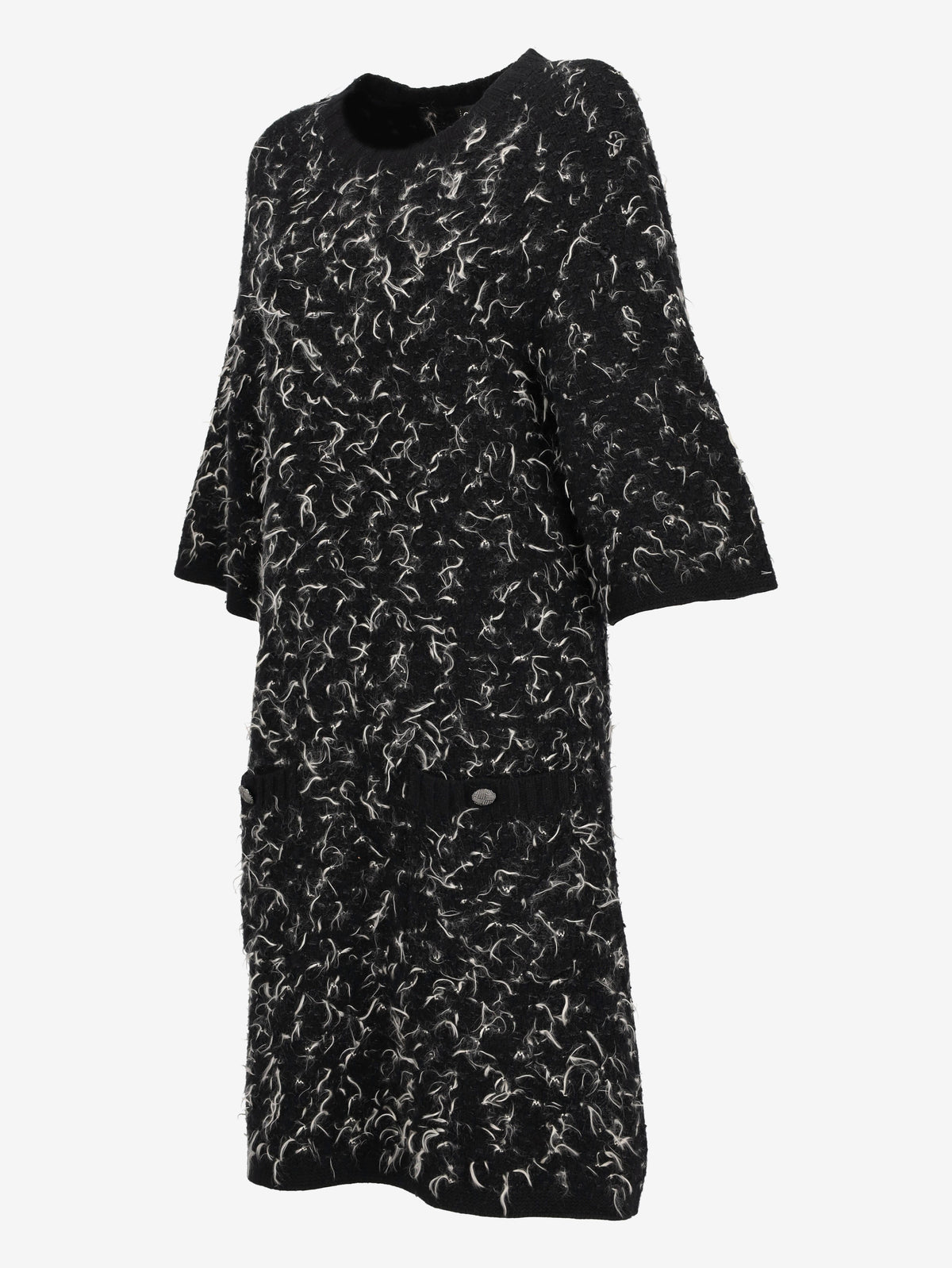 Chanel Black and White Wool Cashmere Knit Dress CVB24.61.2  Chanel 