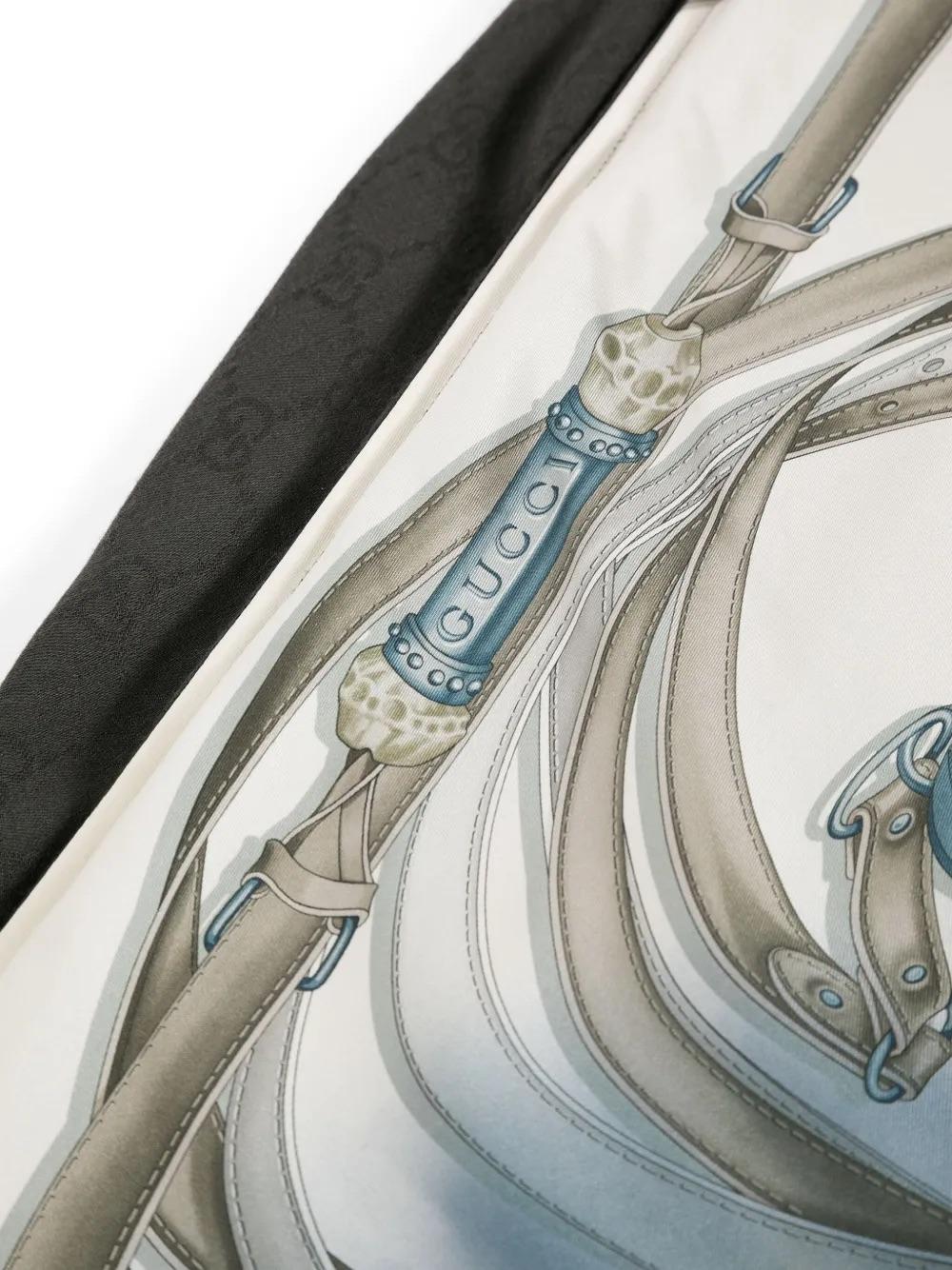 Gucci Fringed Colourblock Silk Scarf WCV241079  Gucci 