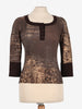 Roberto Cavalli Chocolate Shirt W24121253.13  Roberto Cavalli 