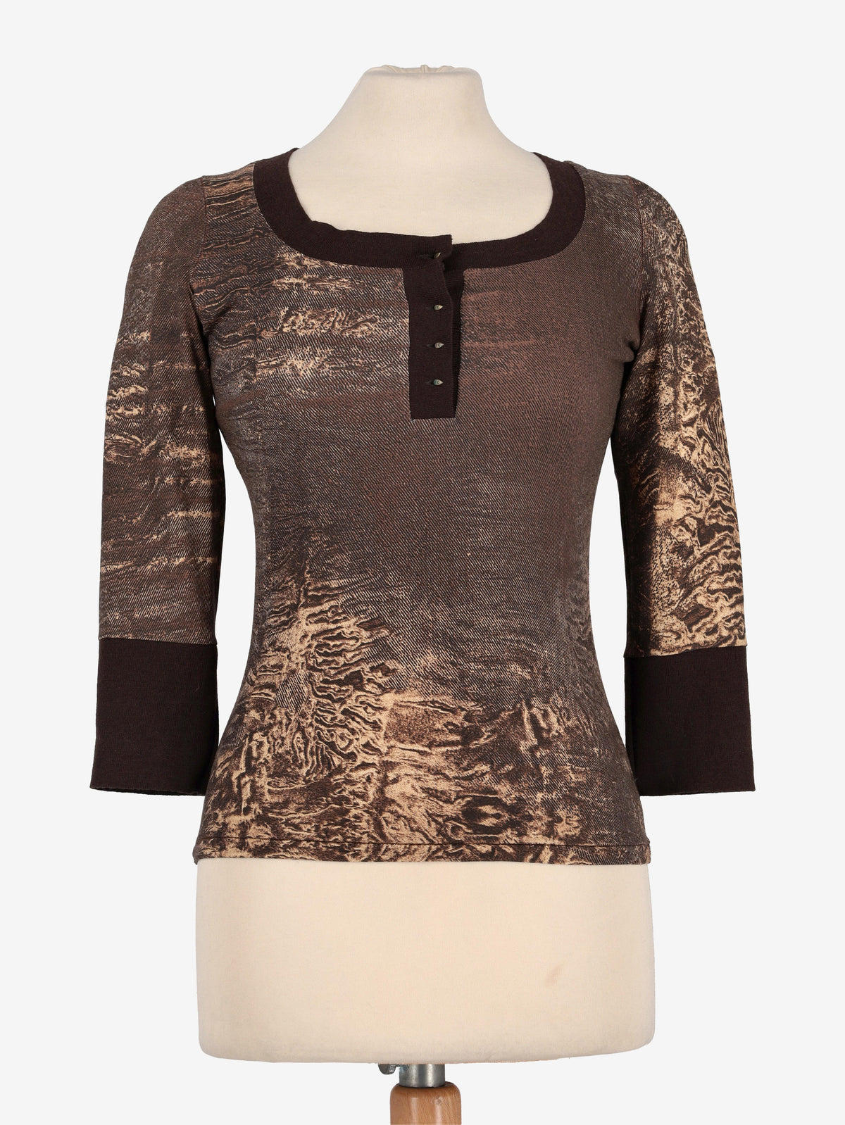 Roberto Cavalli Chocolate Shirt W24121253.13  Roberto Cavalli 
