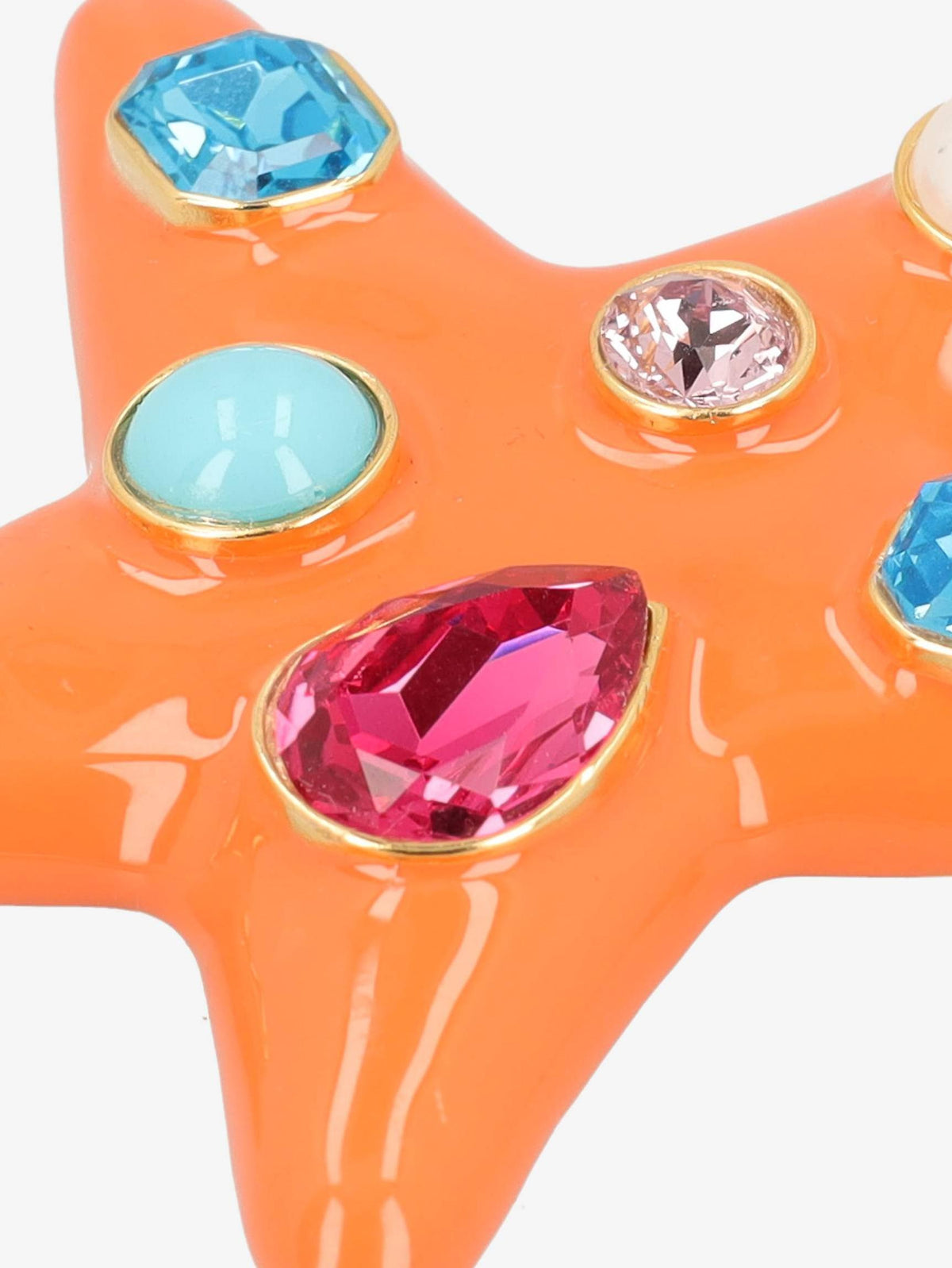 Kenneth Jay Lane Jackie Orange Star Brooch CVR24.1.134  Kenneth Jay Lane 