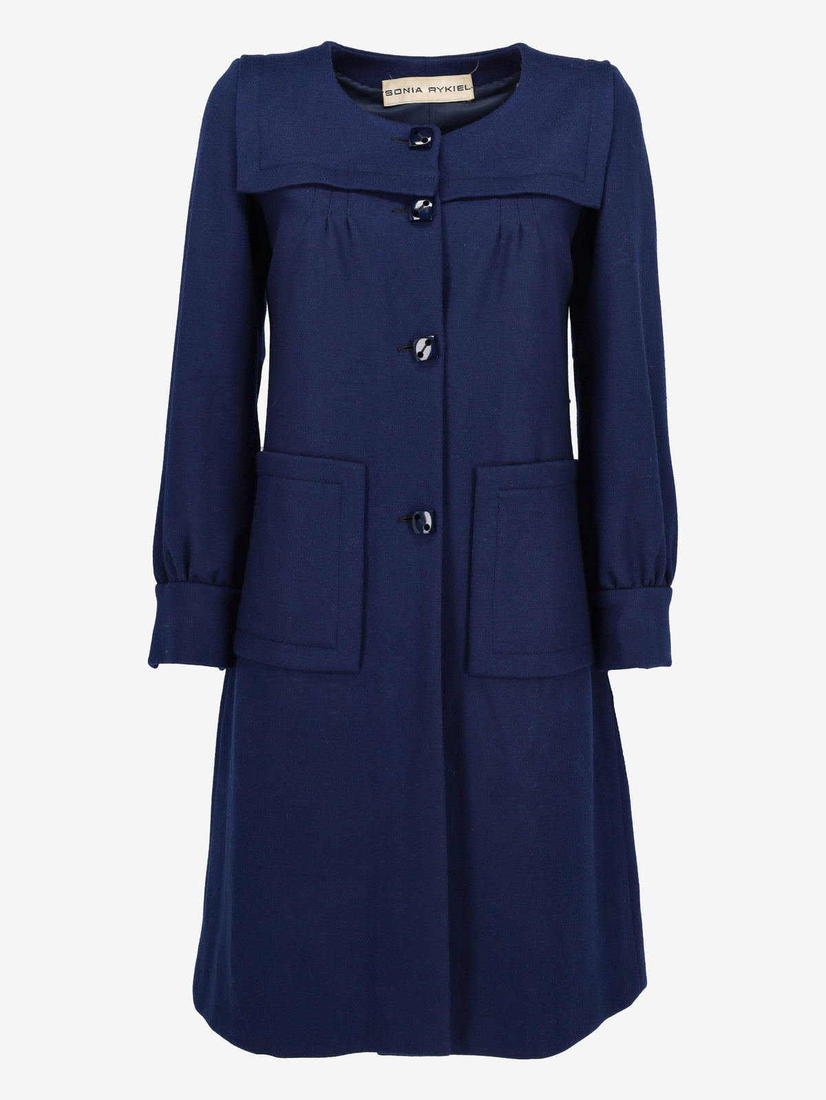 Sonia Rykiel Wool Coat with Naval-Inspired Design MR081025.46  Sonia Rykiel 