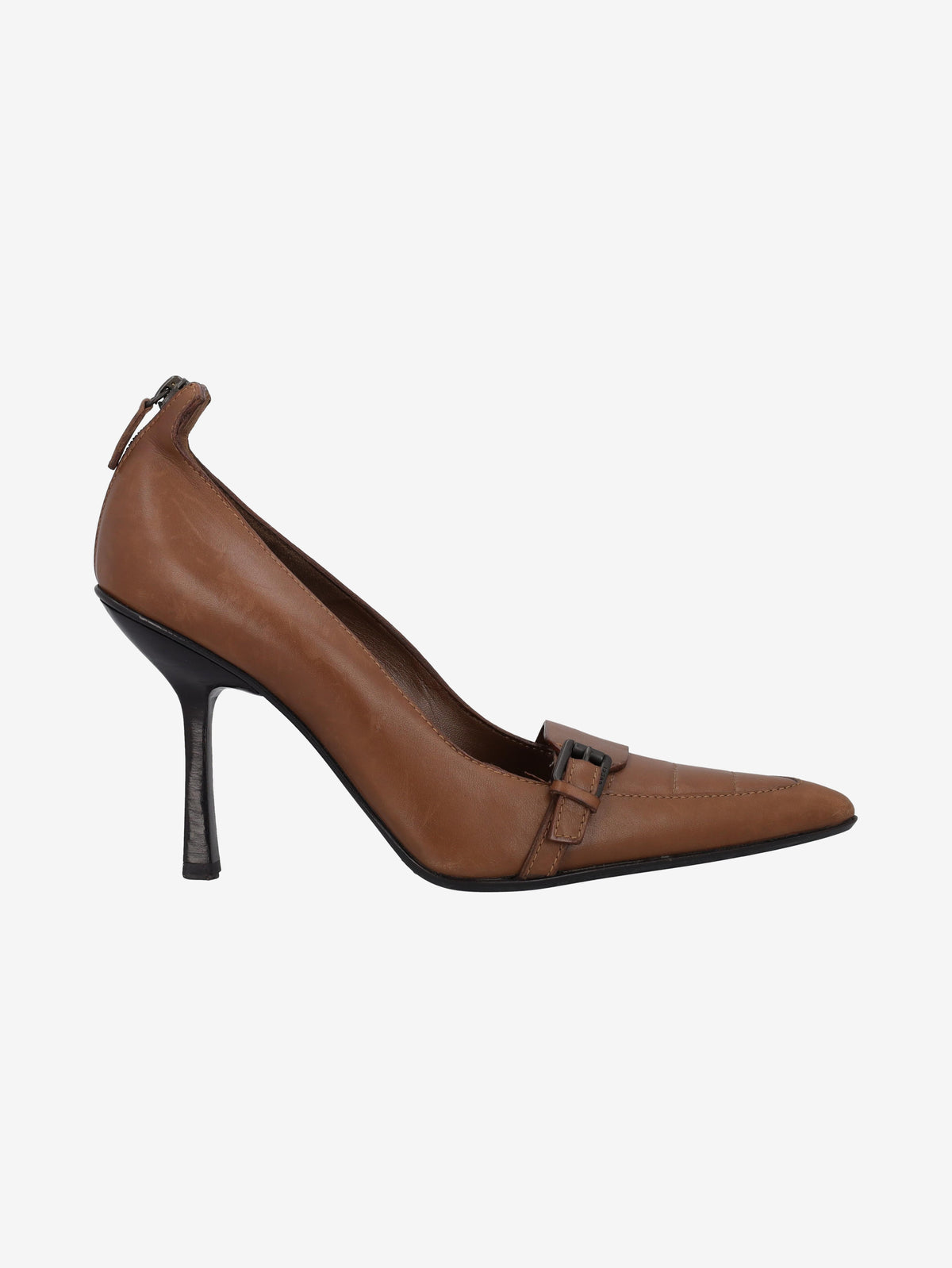 Gucci Leather Buckle Pointy-toe Pumps W170326.5  Gucci 