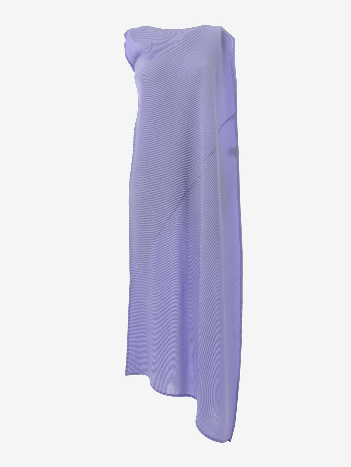 Issey Miyake 淡紫色褶皱长连衣裙