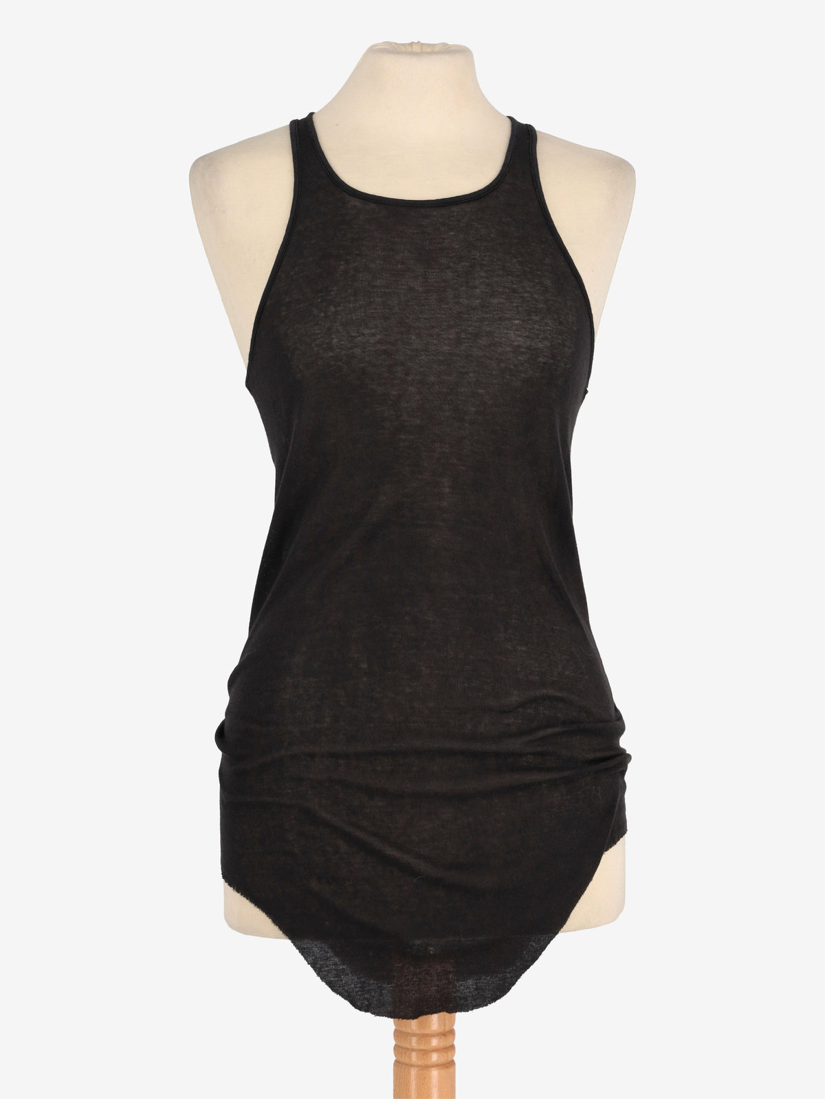 Rick Owens Forever Basic Rib Tank in Black Cotton RM300625.85  Rick Owens 
