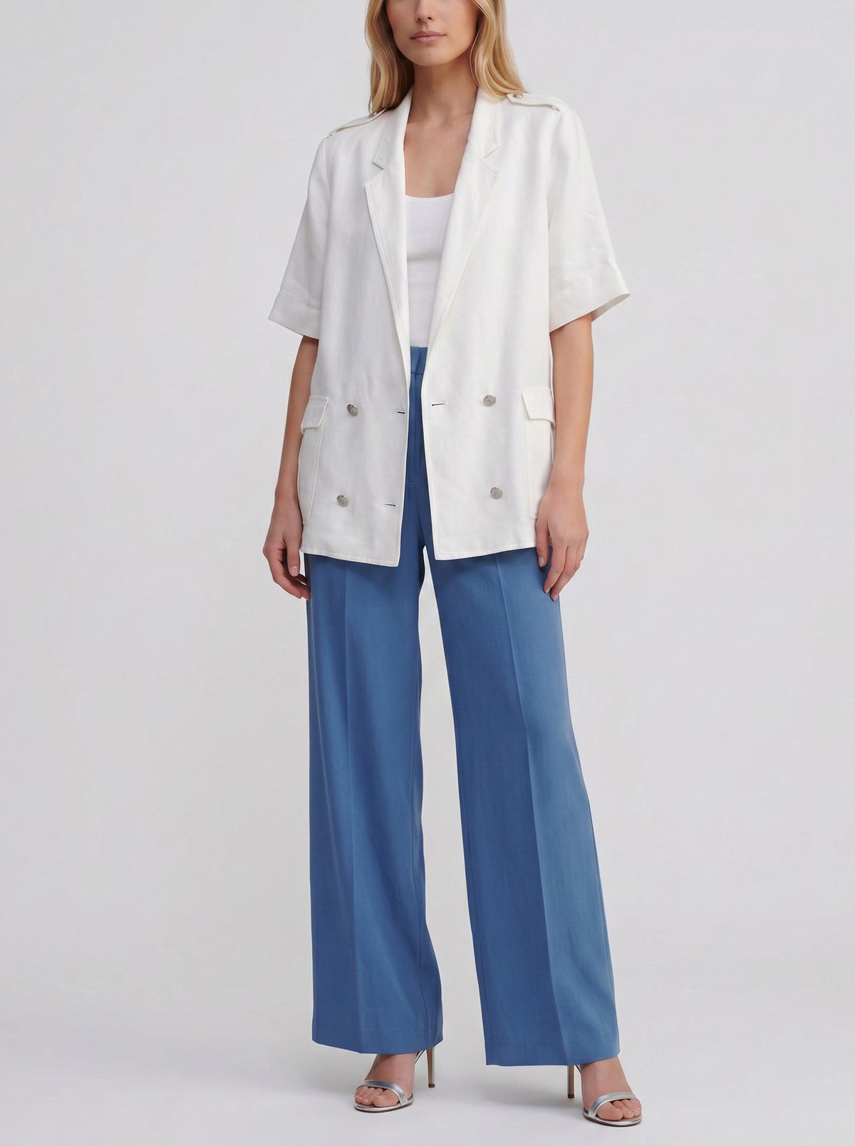 MaxMara Sailor-Inspired Linen Blazer W150626.17  Max Mara 