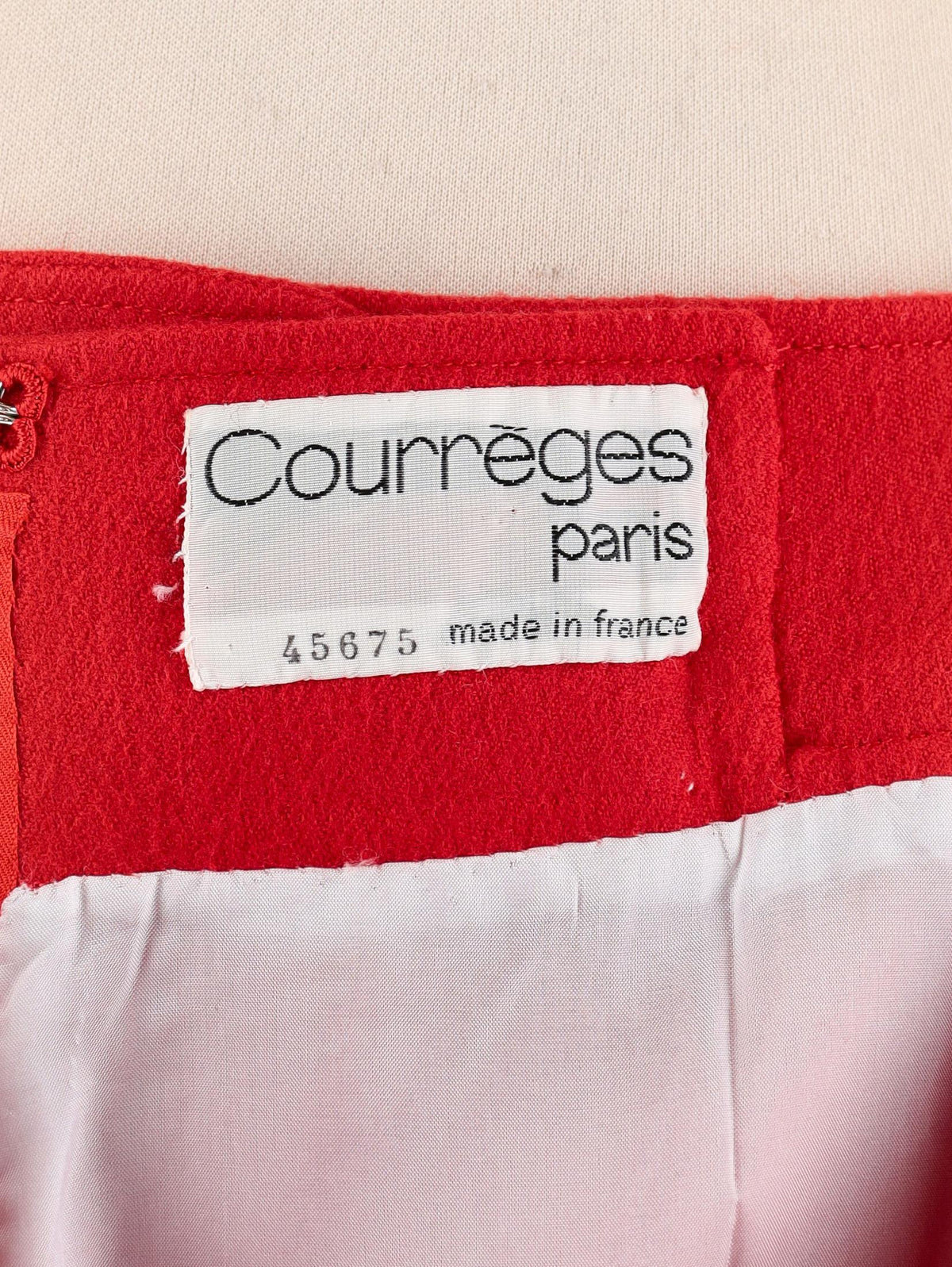 Courrèges Red Wool Slim Trousers MR120725.44  Courrèges 