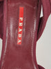 2010 Prada espadrilles in burgundy-colored open toe canvas with wedge W2110074  Prada 