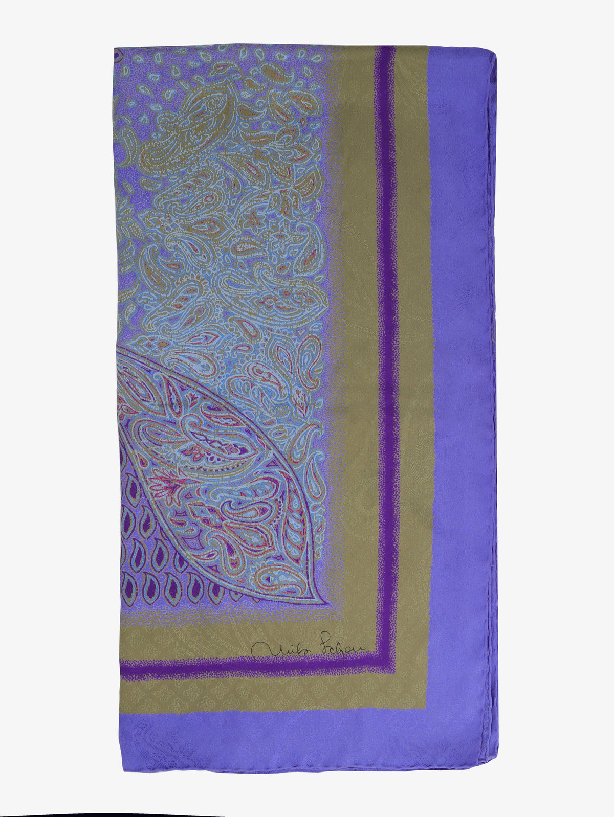 Mila Schön Patterned Silk Scarf