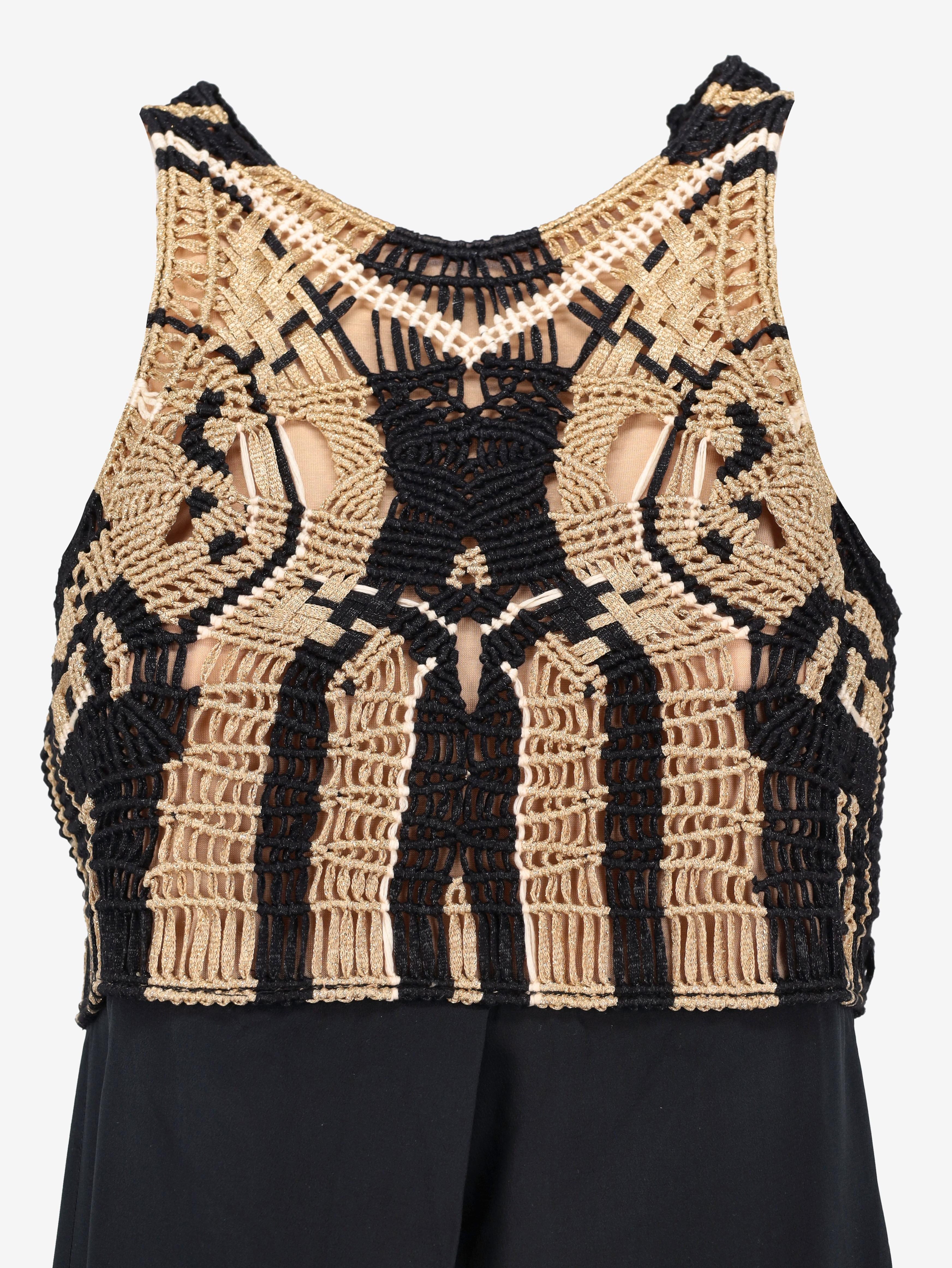 Buy vintage Diane von Furstenberg Long Dress with Silk Skirt and Crochet Bodice at Cavalli e Nastri