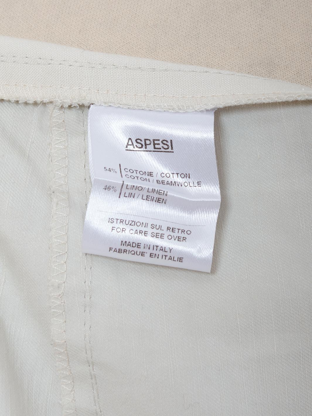 Aspesi Ivory Cotton Trousers W230328.102  Aspesi 
