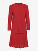 Red wool crepe suit