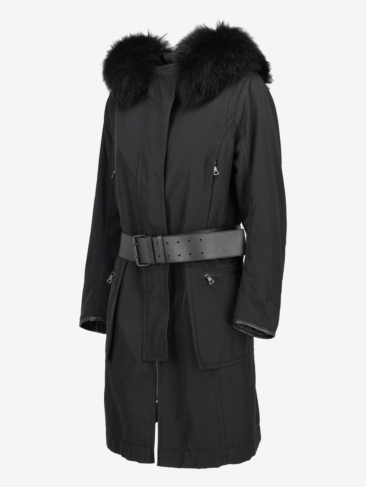Prada Long Parka with Fur Hood MR22526.17  Prada 