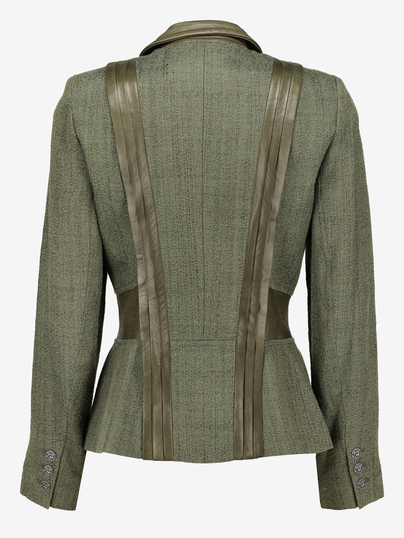 Christian Dior Blazer Jacket with Leather Inserts W7426.22  Christian Dior 