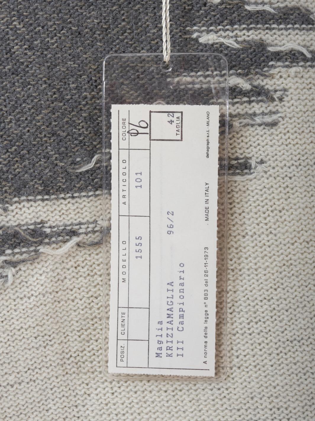 Maglia Krizia Grigio Melange Ricamo Iena