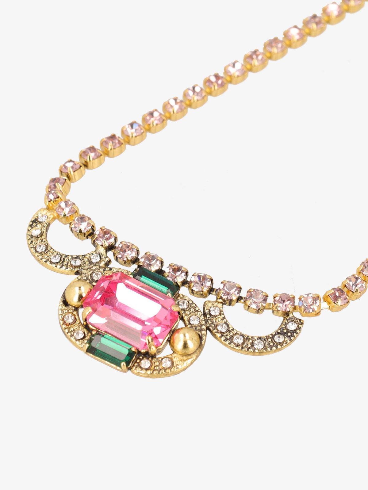 Vintage Multicoloured Stone Necklace 10032025_2  Vintage 
