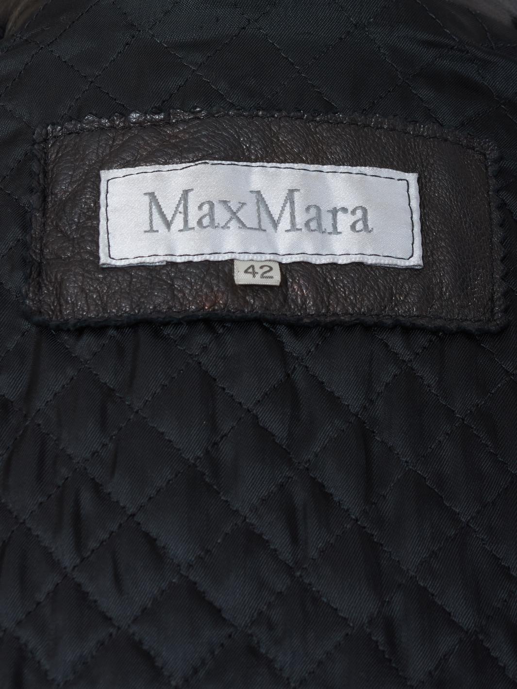 Max Mara 黑色皮夹克
