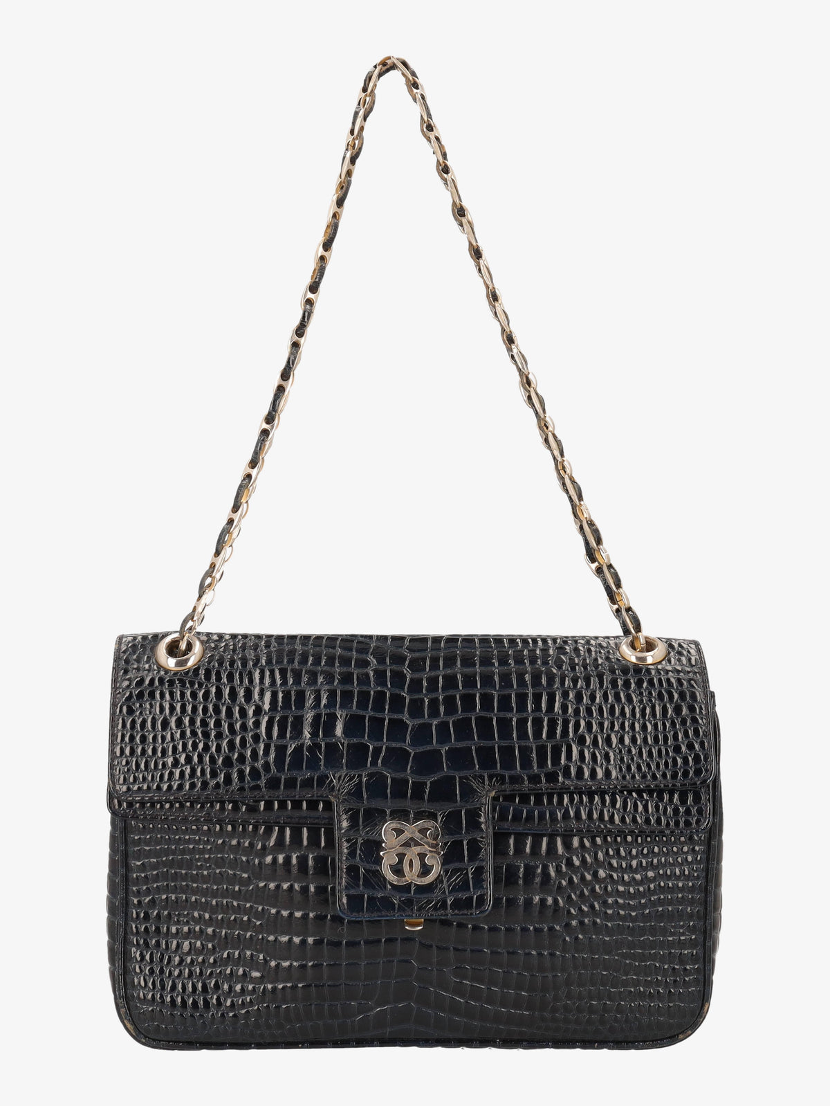 Pirovano Blue Cocco Shoulder Bag