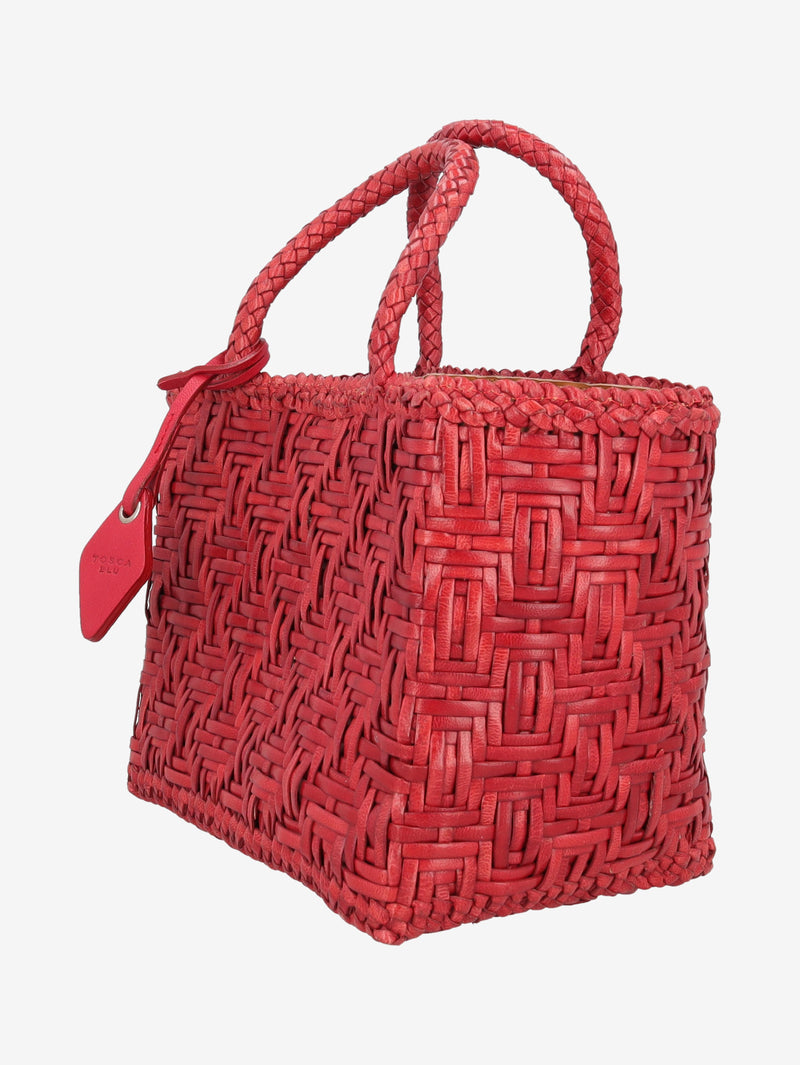 Tosca Blu Vintage Leather Mini Basket Bag W20260903.1  Tosca Blu 