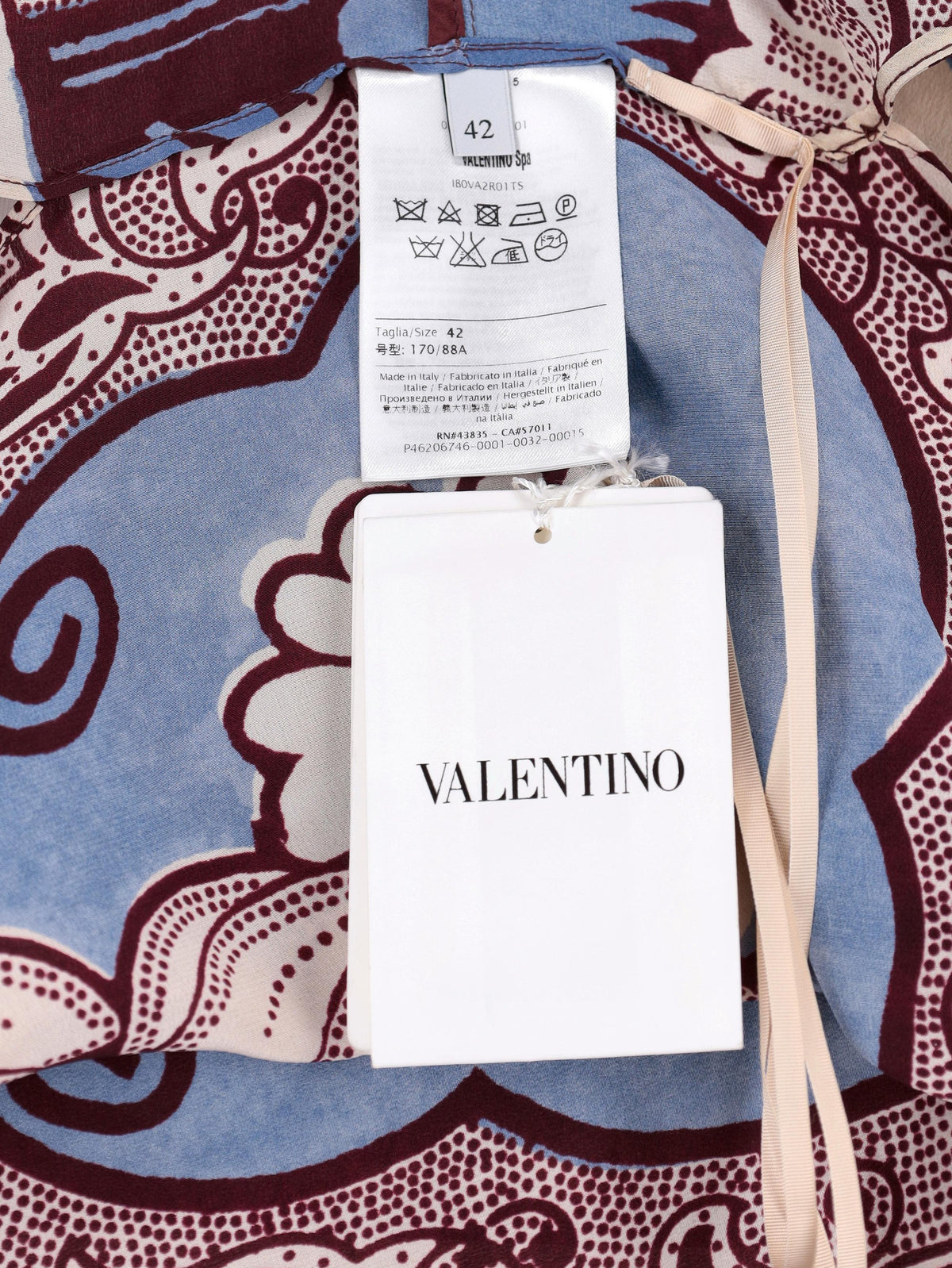 Valentino Patterned Silk Top WCV241010228  Valentino 