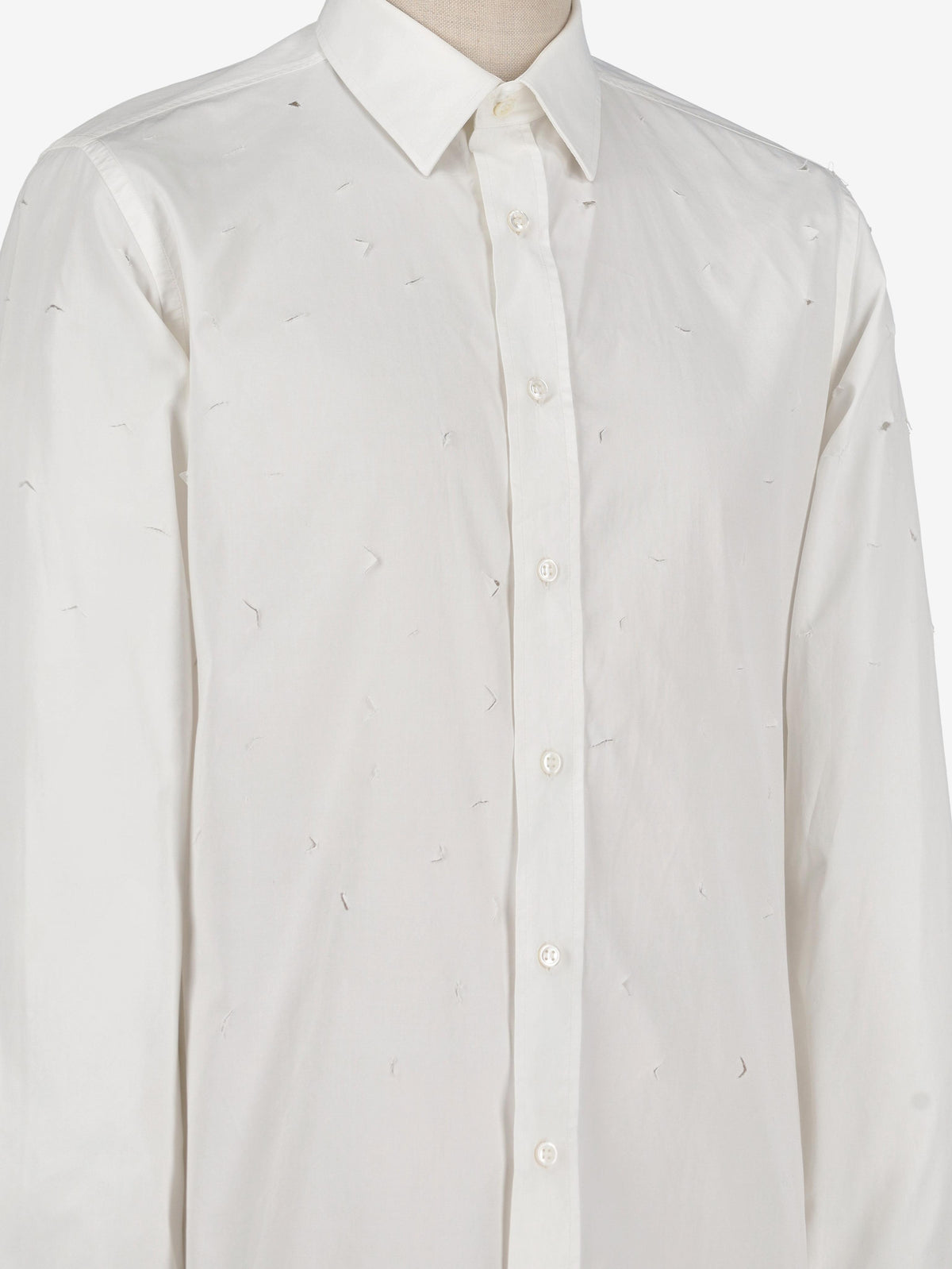 Yves Saint Laurent White Cotton Shirt WCV250825.05  Yves Saint Laurent 