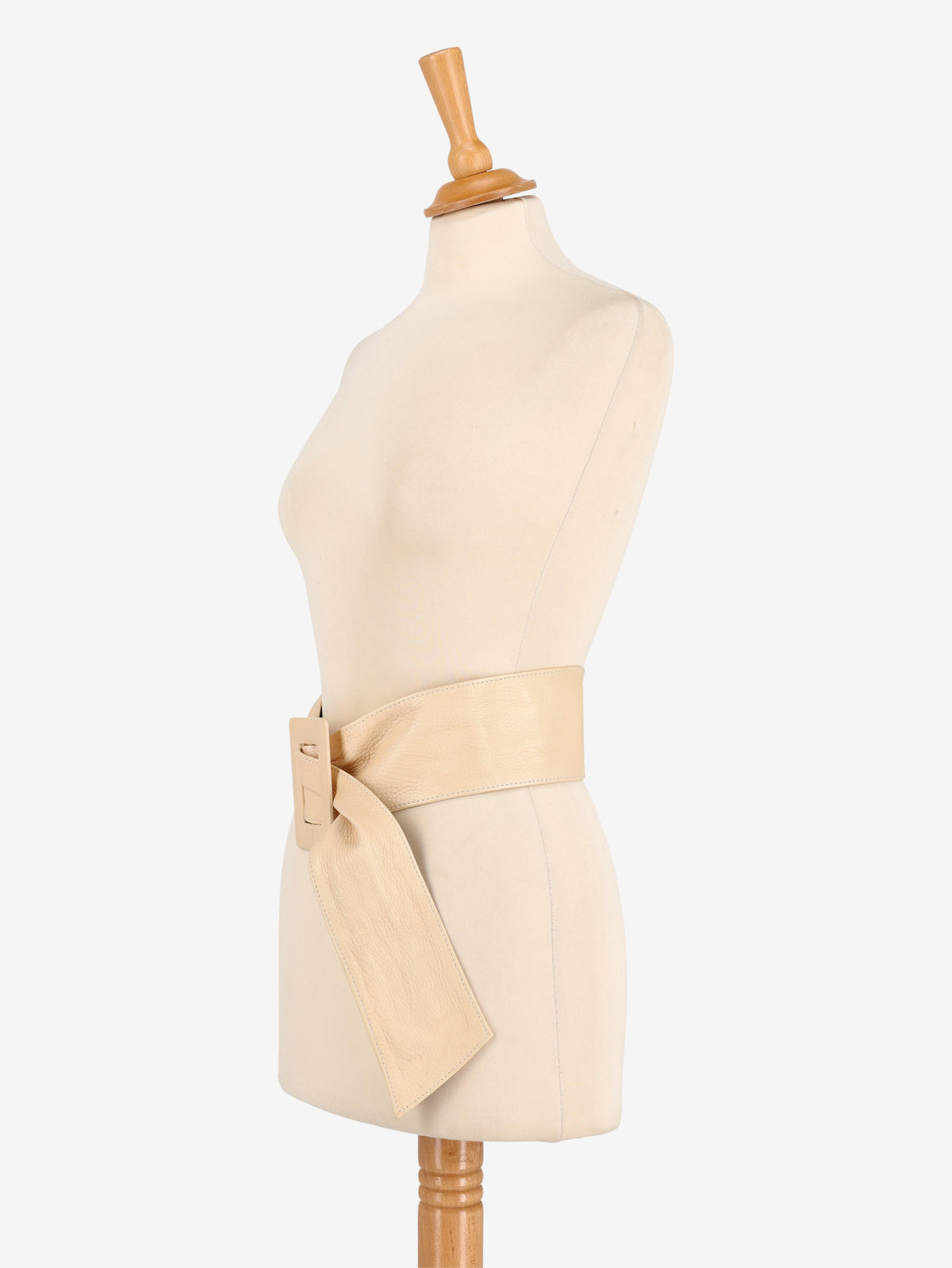 Vintage Butter Leather Maxi Belt