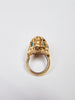 1970s Trifari glod pleated ring with interchangeable stones W22033010  Trifari 